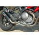 Échappement 2-1-2 approuvé Carbone Ducati Monster 1100 Evo