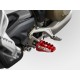 Poggiapiedi pilota regolabili rosso DBK per Ducati PPDV11A