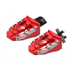 DBK adjustable red pilot footrests for Ducati PPDV11A