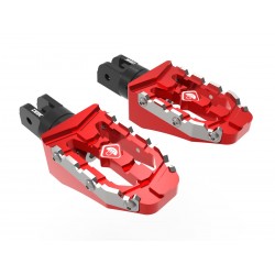 DBK adjustable red pilot footrests for Ducati PPDV10A