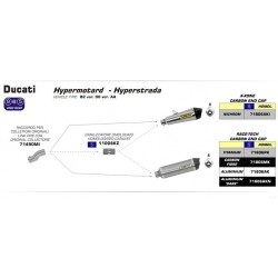 Arrow link pipe: hyperstrada / hypermotard 821-939