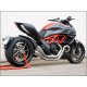 kit completo de corse de escapamento HP para a Ducati Diavel Racing